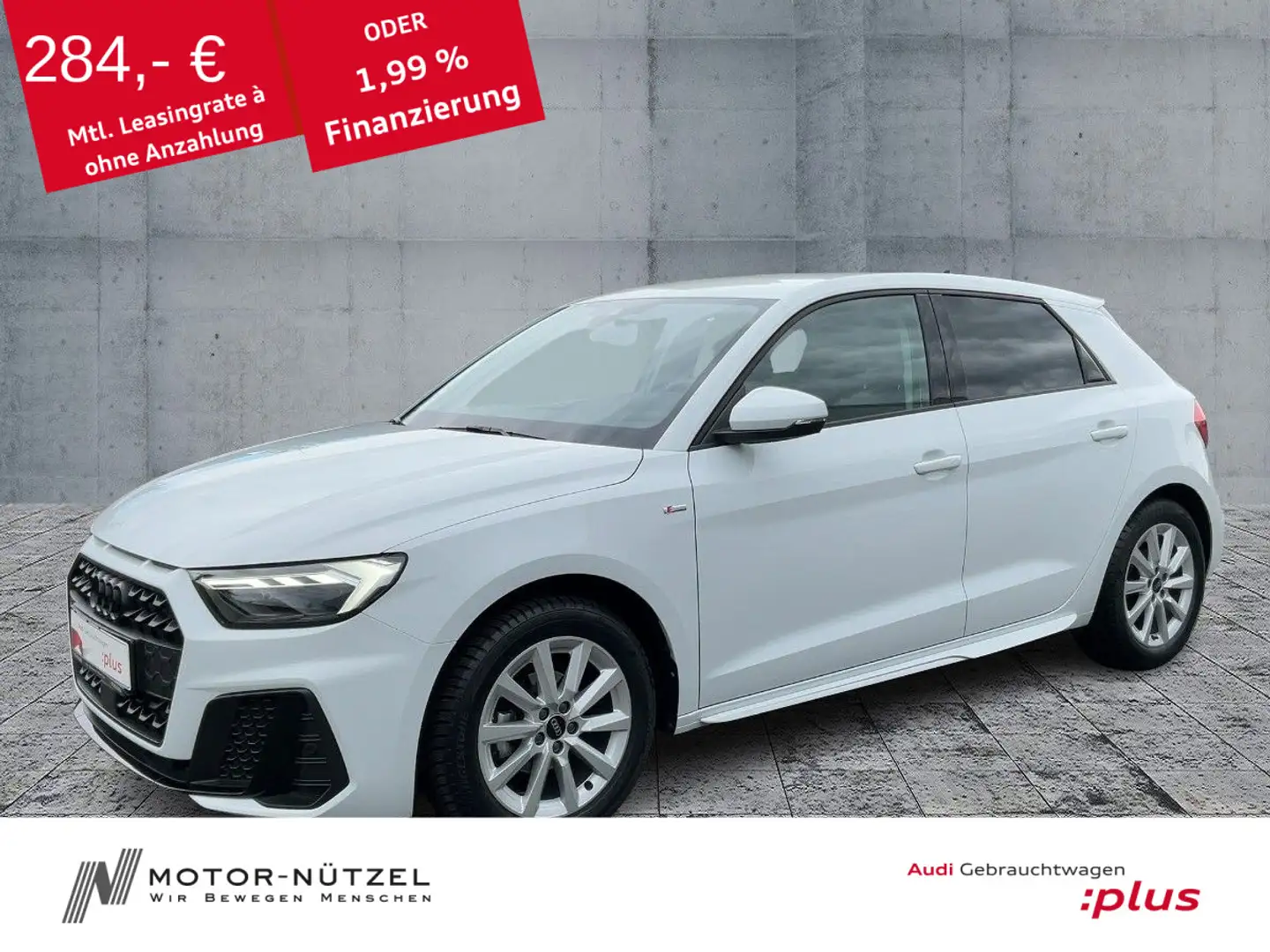 Audi A1 25 TFSI S-TR S-LINE LED+NAV+PDC+ACC Weiß - 1