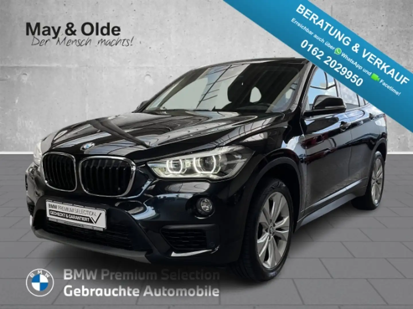 BMW X1 sDrive20i (2 HUD El. Panodach Panorama Navi Sounds Zwart - 1