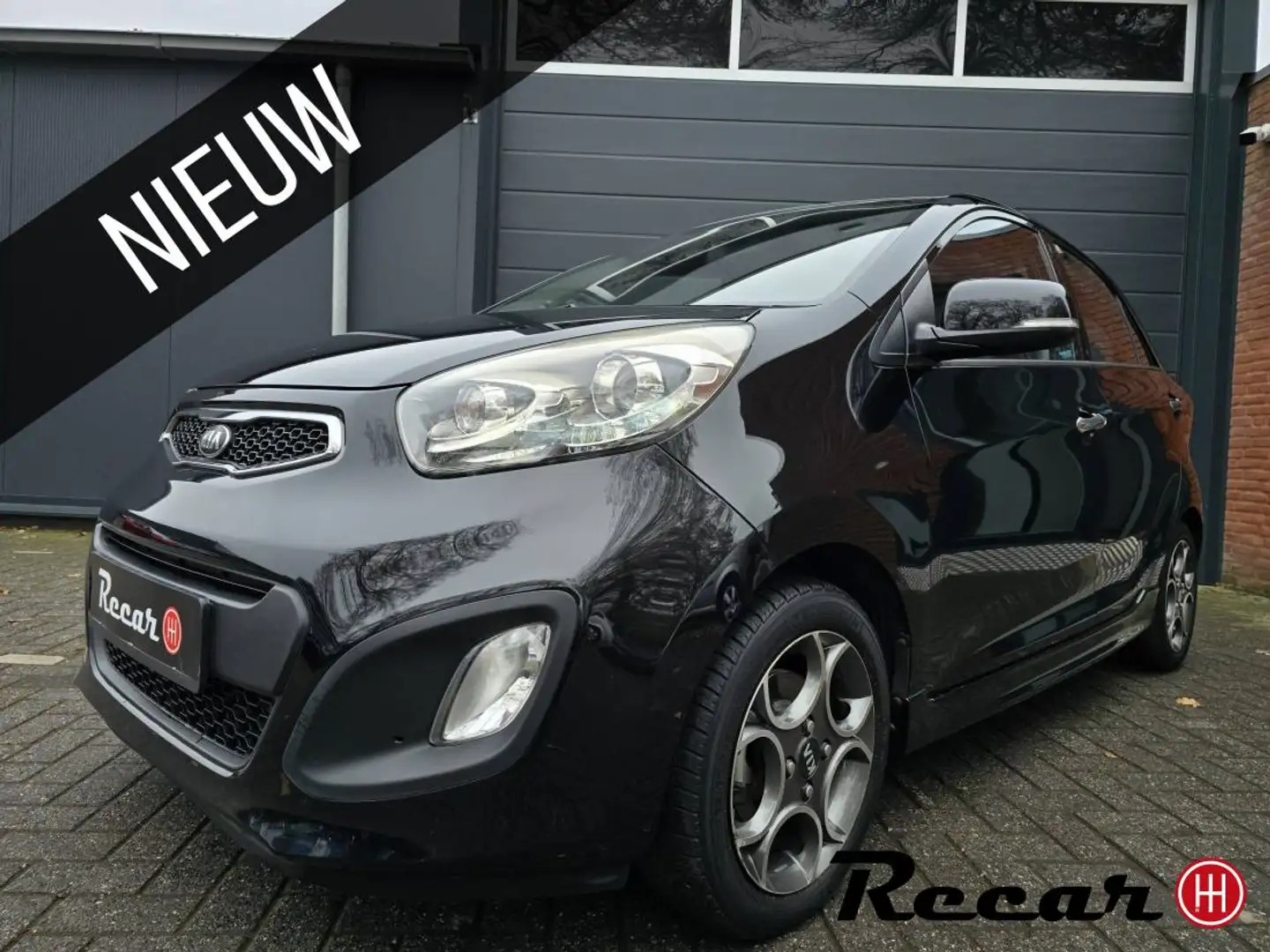 Kia Picanto 1.0 CVVT ISG Design Edition/Leder/Airco/5Drs Schwarz - 1