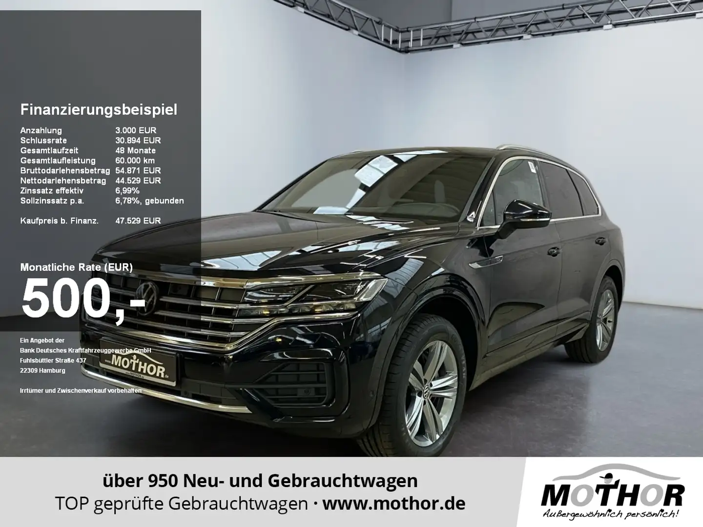 Volkswagen Touareg R-Line V6 TDI DSG 4x4 AHK Massagesitz Schwarz - 1