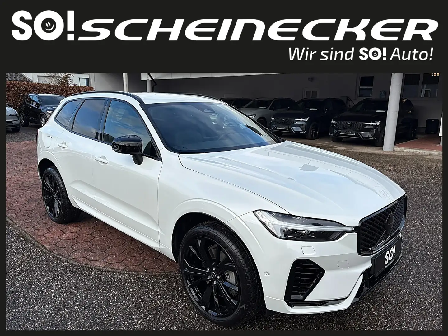 Volvo XC60 T6 AWD PHEV 18,8kWh Plus Black Edition Aut. Weiß - 1