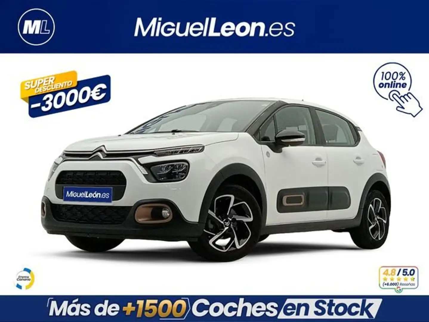 Citroen C3 PureTech 60KW (83CV) C-Series Blanco - 1