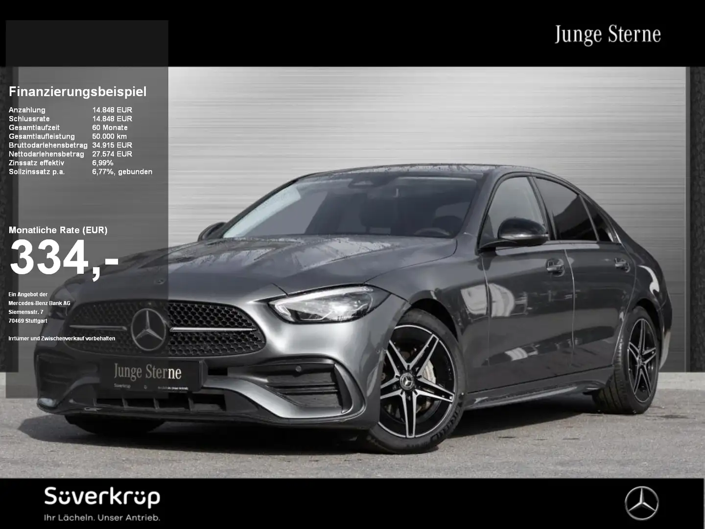 Mercedes-Benz C 220 d , AMG NIGHT MEMO KAMERA SPUR PDC SHD SHZ Grau - 1