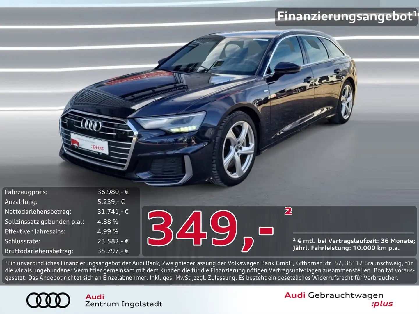 Audi A6 Avant 50 TFSI e qu 2x S line ACC Kamera Sport Blau - 1