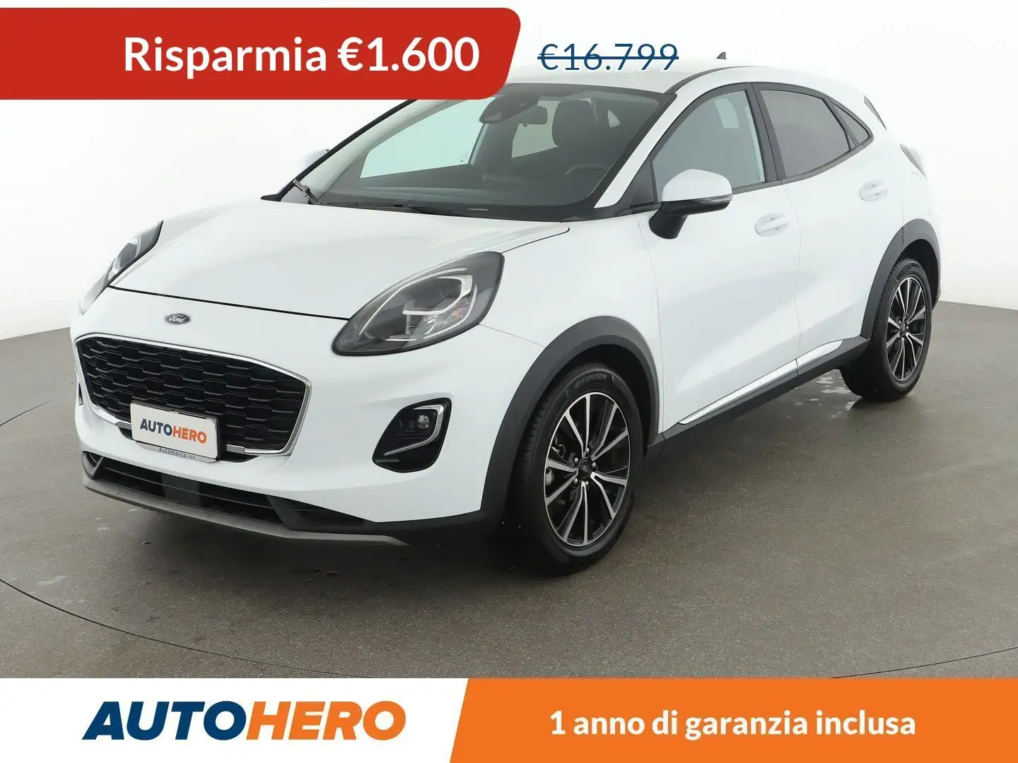 Ford Puma 1.0 EcoBoost Titanium 125 CV MHEV Bianco - 1