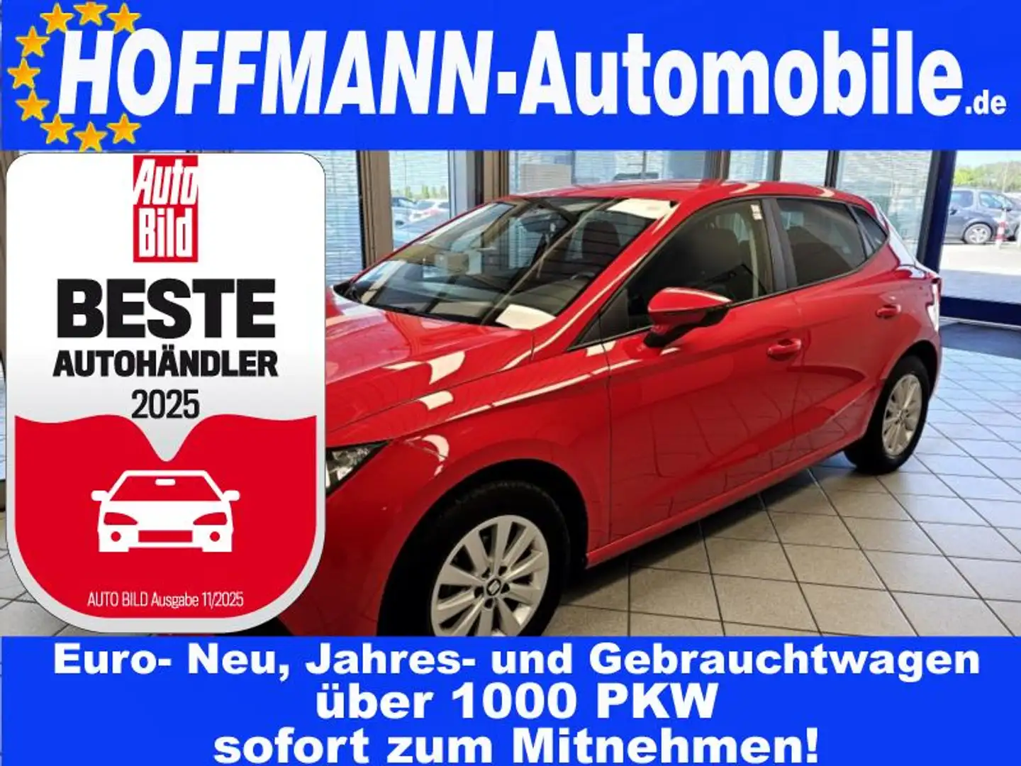 SEAT Ibiza Style PDC,Navi,Allwetterreifen,GRA Rot - 1
