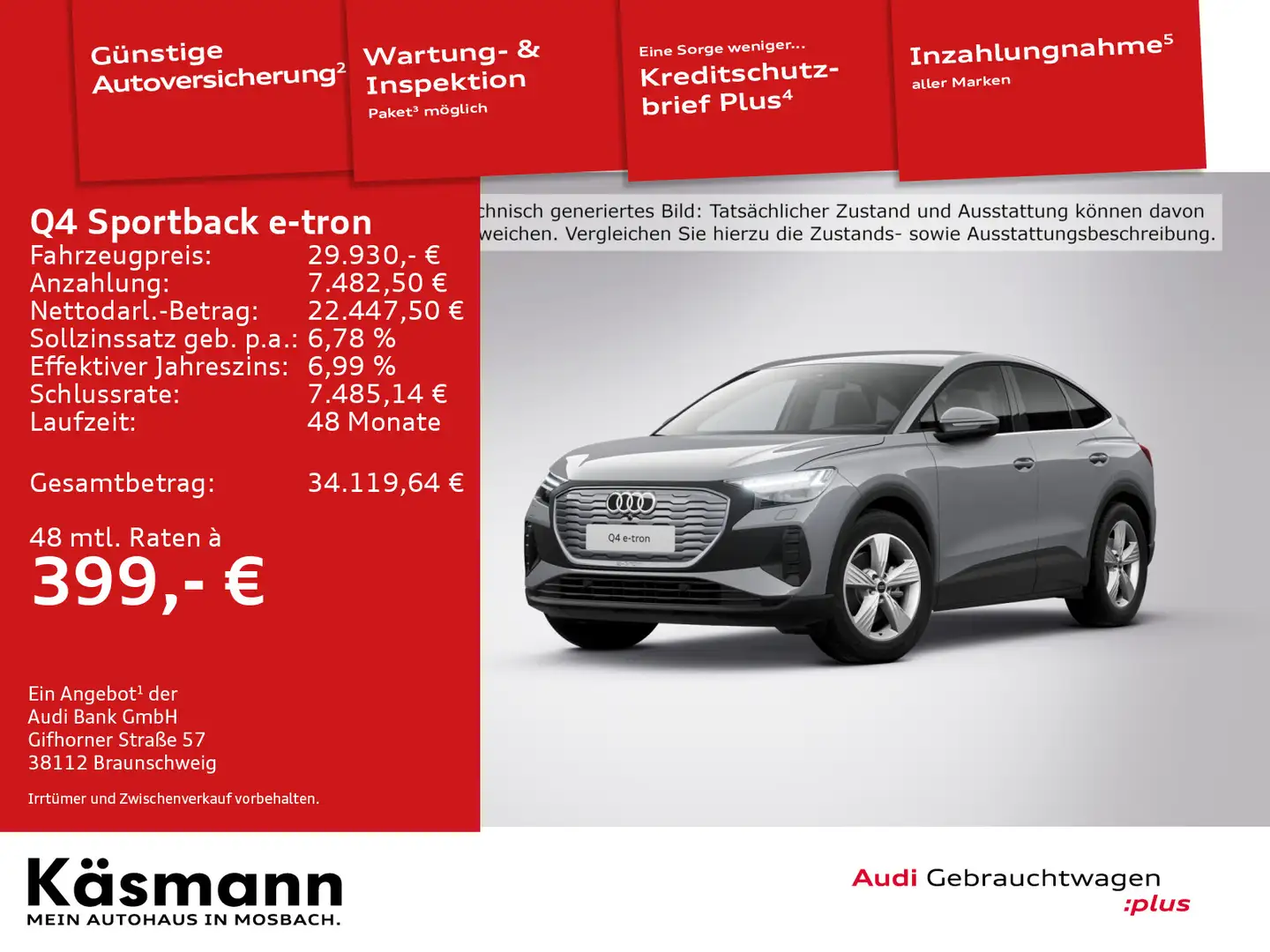 Audi Q4 e-tron 35 MATRIX ACC KAM NAV SHZ Grau - 1