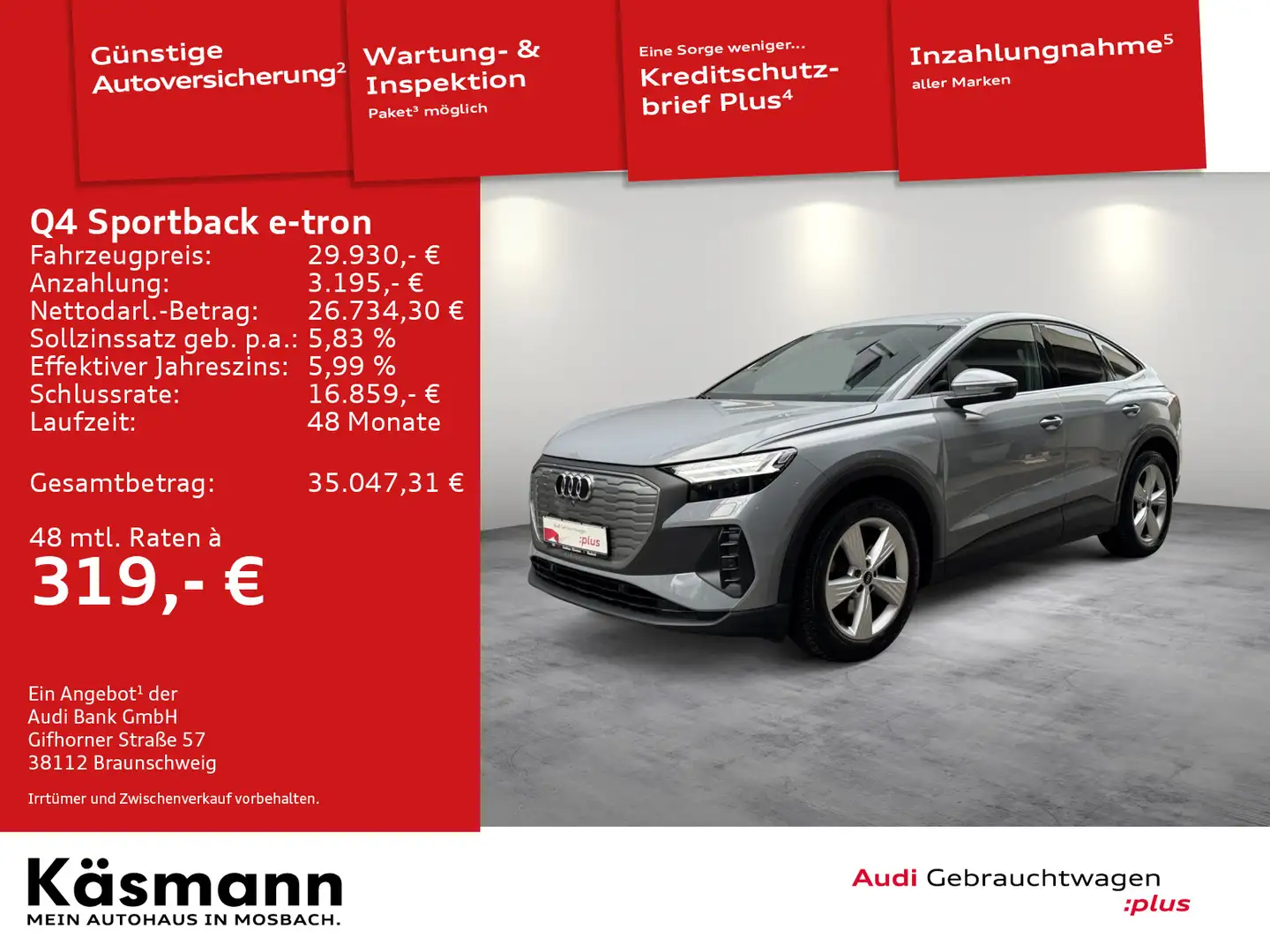 Audi Q4 e-tron 35 MATRIX ACC KAM NAV SHZ Grau - 2