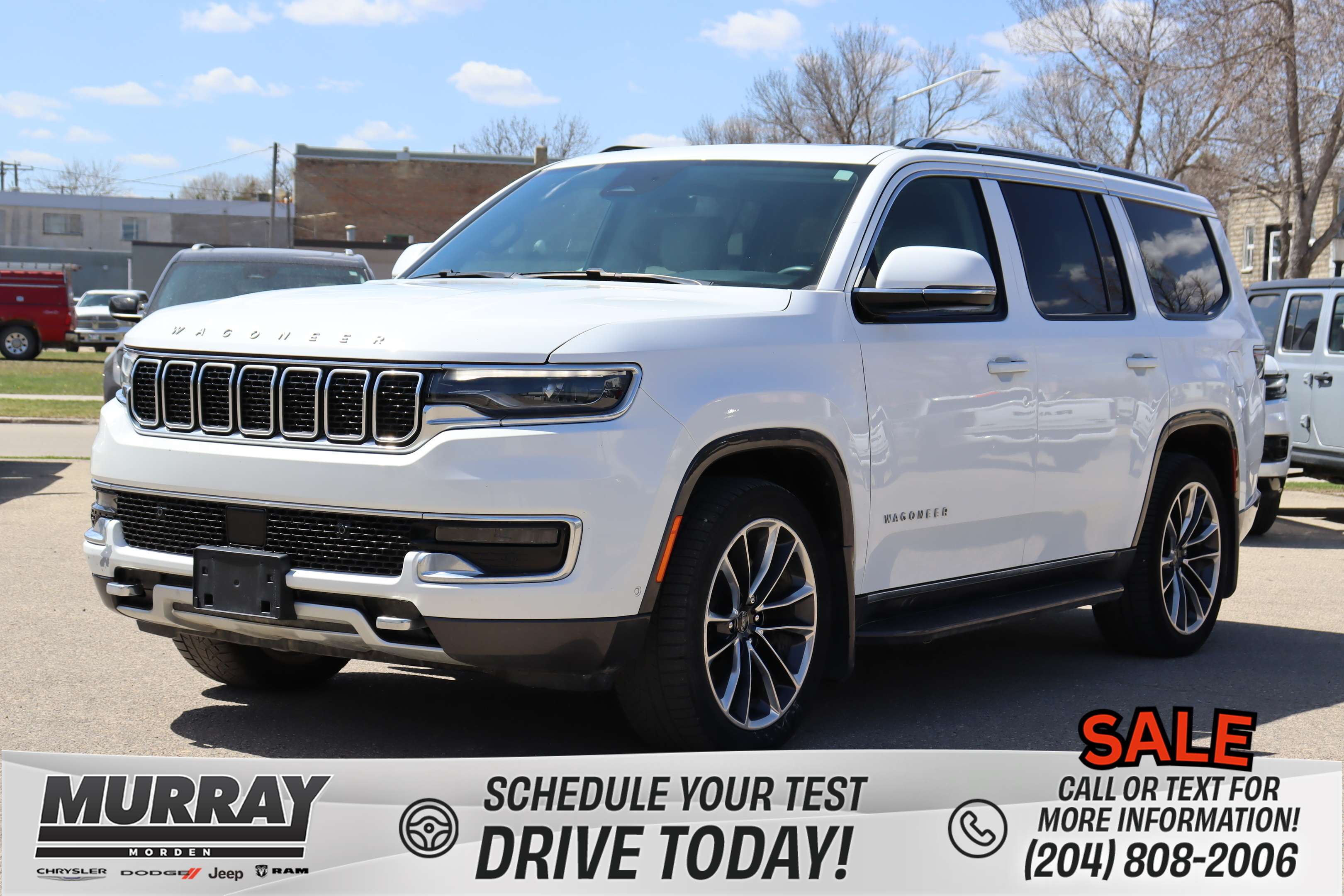 Bright White 2022 Jeep Wagoneer SUV / Crossover Four-Wheel Drive 