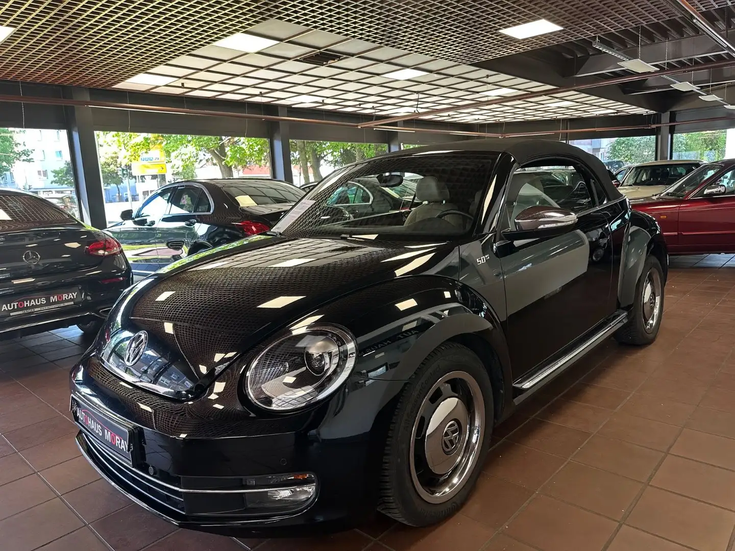 Volkswagen Beetle Cabriolet 50´s Design, Leder, Navi, 1. Hand, 50s Siyah - 1