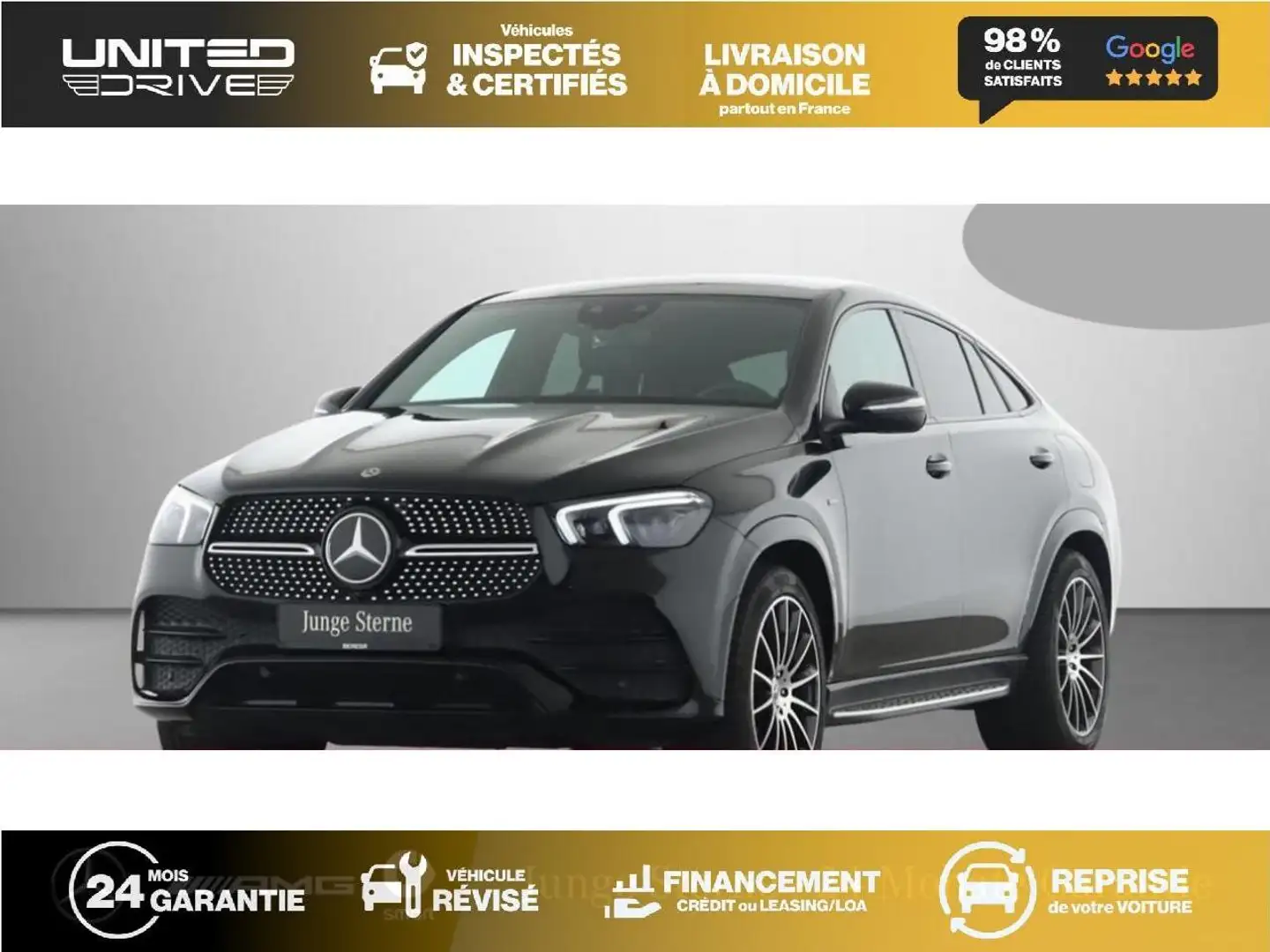 Mercedes-Benz GLE 350 Coupé GLE 350 de + Hybrid EQ Power - BVA 9G-Tronic  COUPE - BM C167 AMG Line 4-Matic PHASE 1 Schwarz - 2