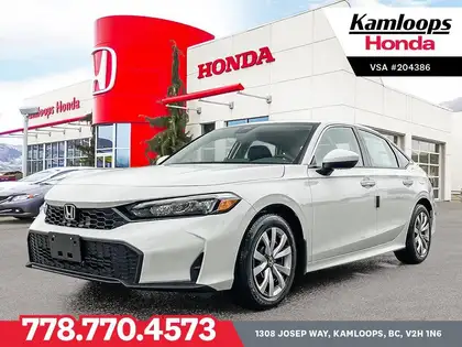 White 2026 Honda Civic Sedan Front-Wheel Drive Automatic