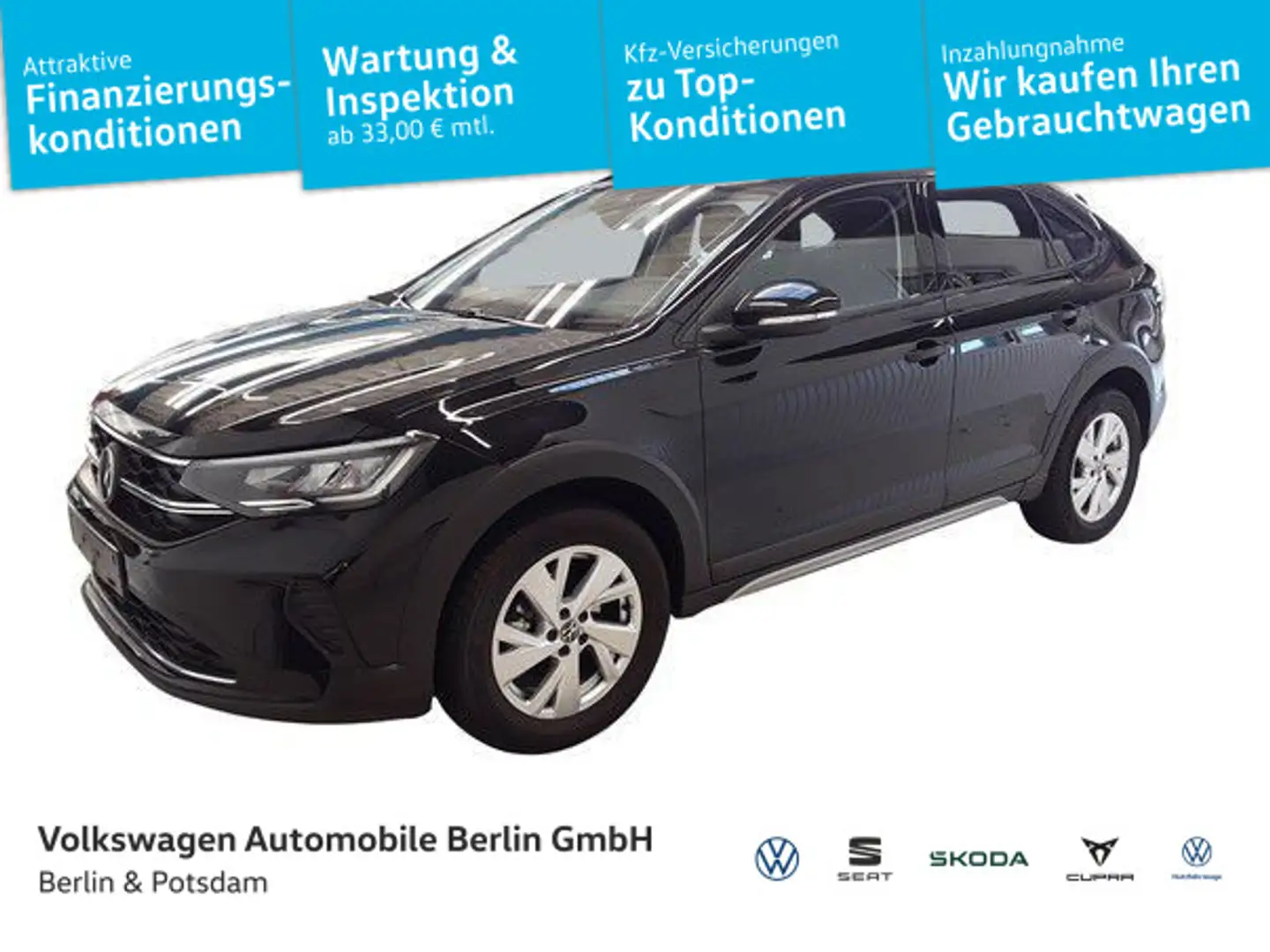 Volkswagen Taigo 1.0 TSI Life 5J-Garantie APP LED SHZG Lane Schwarz - 1