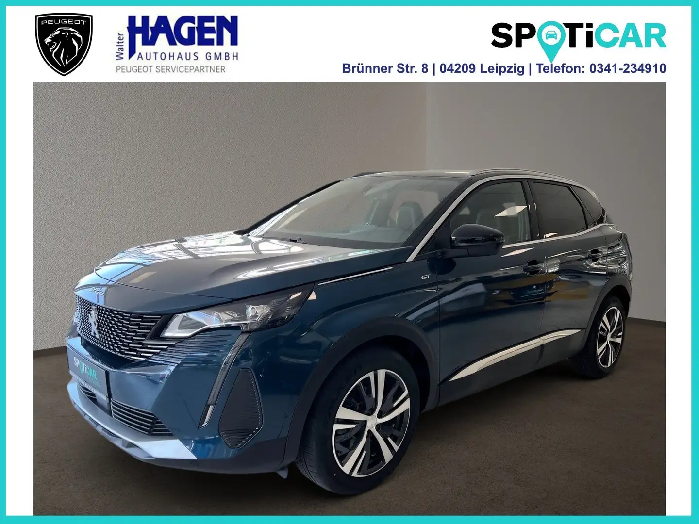 Peugeot 3008 GT Hybrid 1.2 145 e-DSC6 PDC/RFK/SHZ/NAVI/Full-LED Bleu - 1