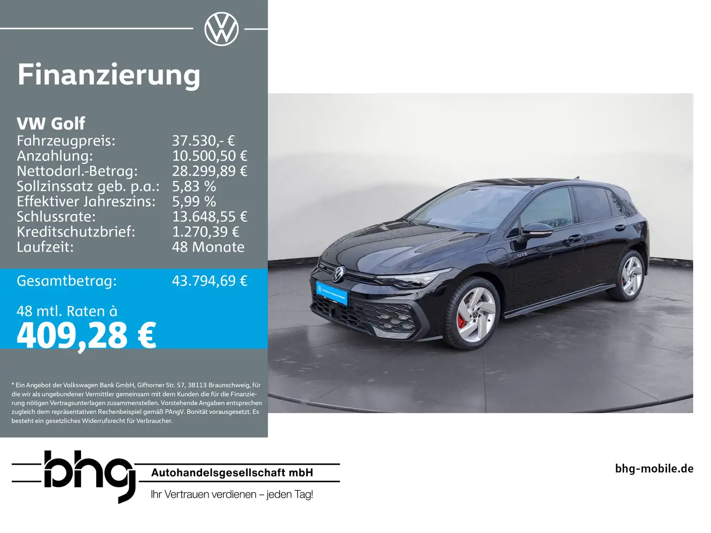Volkswagen Golf GTE GTE 1.5 eHybrid DSG #AHK #Head-UP #IQ-LIGHT Schwarz - 1