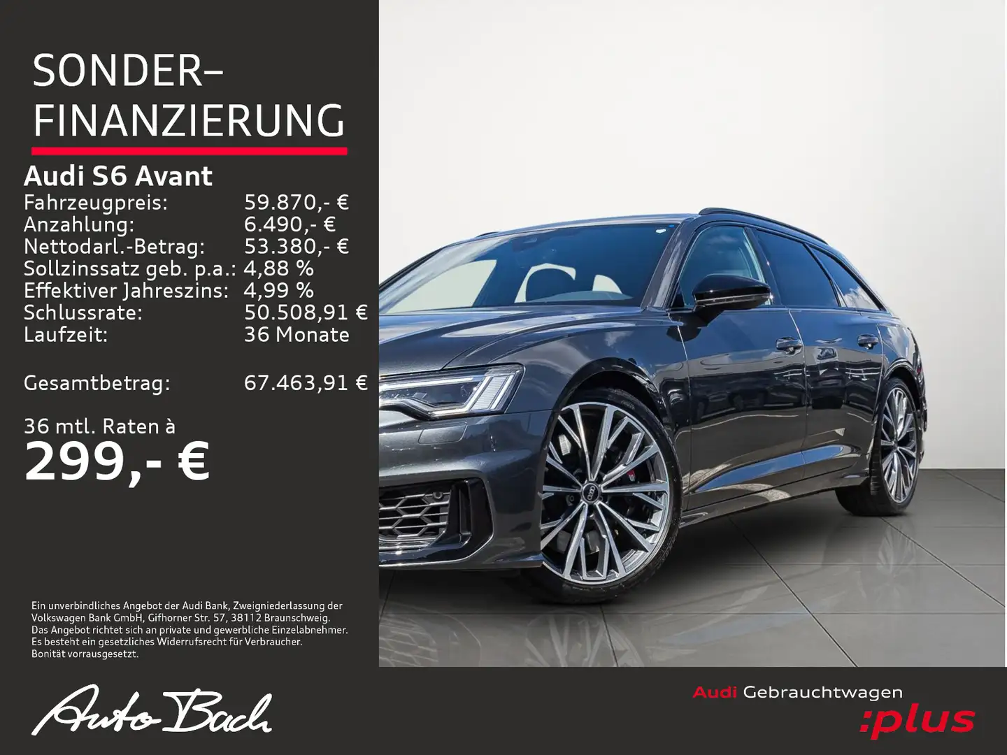 Audi S6 3.0TDI Navi LED virtual B&O ACC EPH AHK Grau - 2