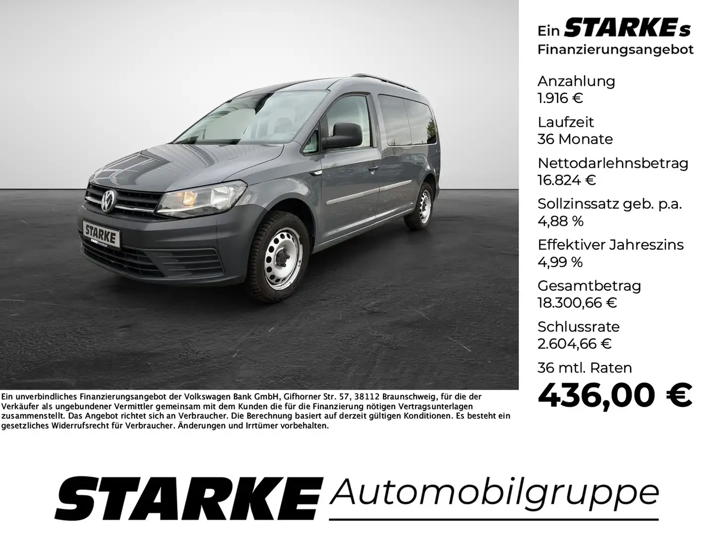 Volkswagen Caddy Maxi Kombi 1.4 TSI Gris - 1