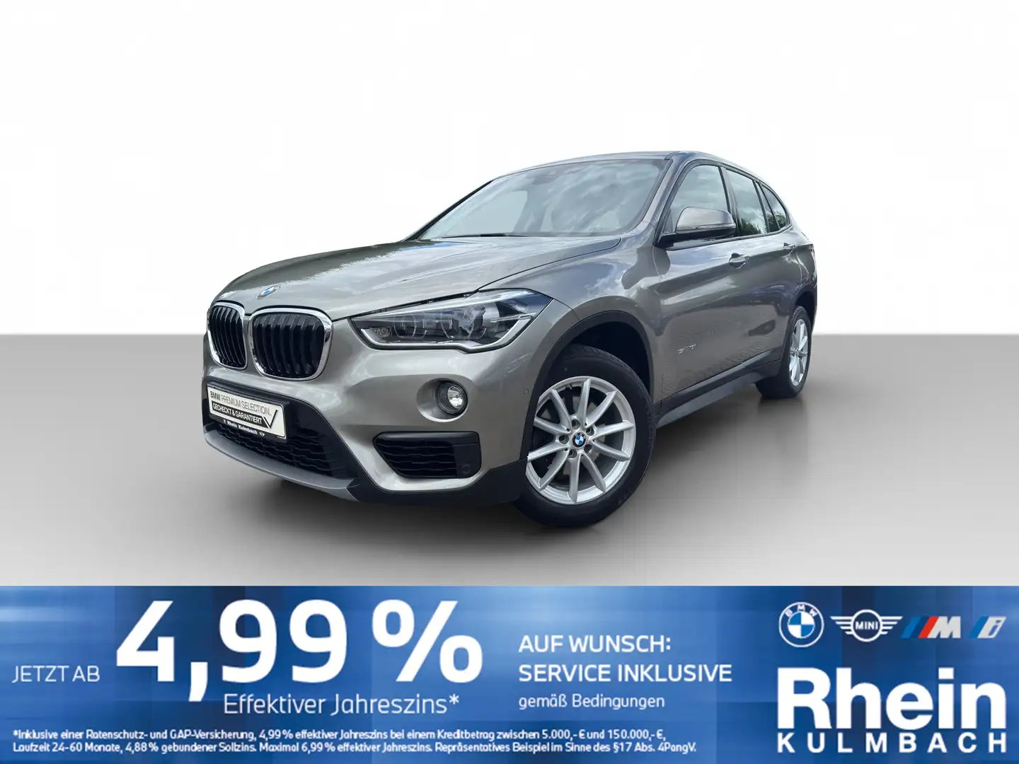 BMW X1 sDrive18i LED AHK Parkassistent Shz Mfl Argent - 1