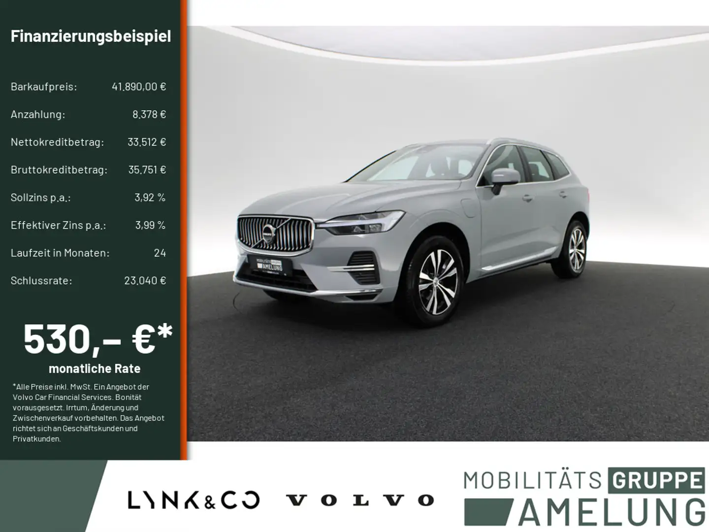 Volvo XC60 T6 Recharge Core AWD STANDHZ LED PANO Grau - 1