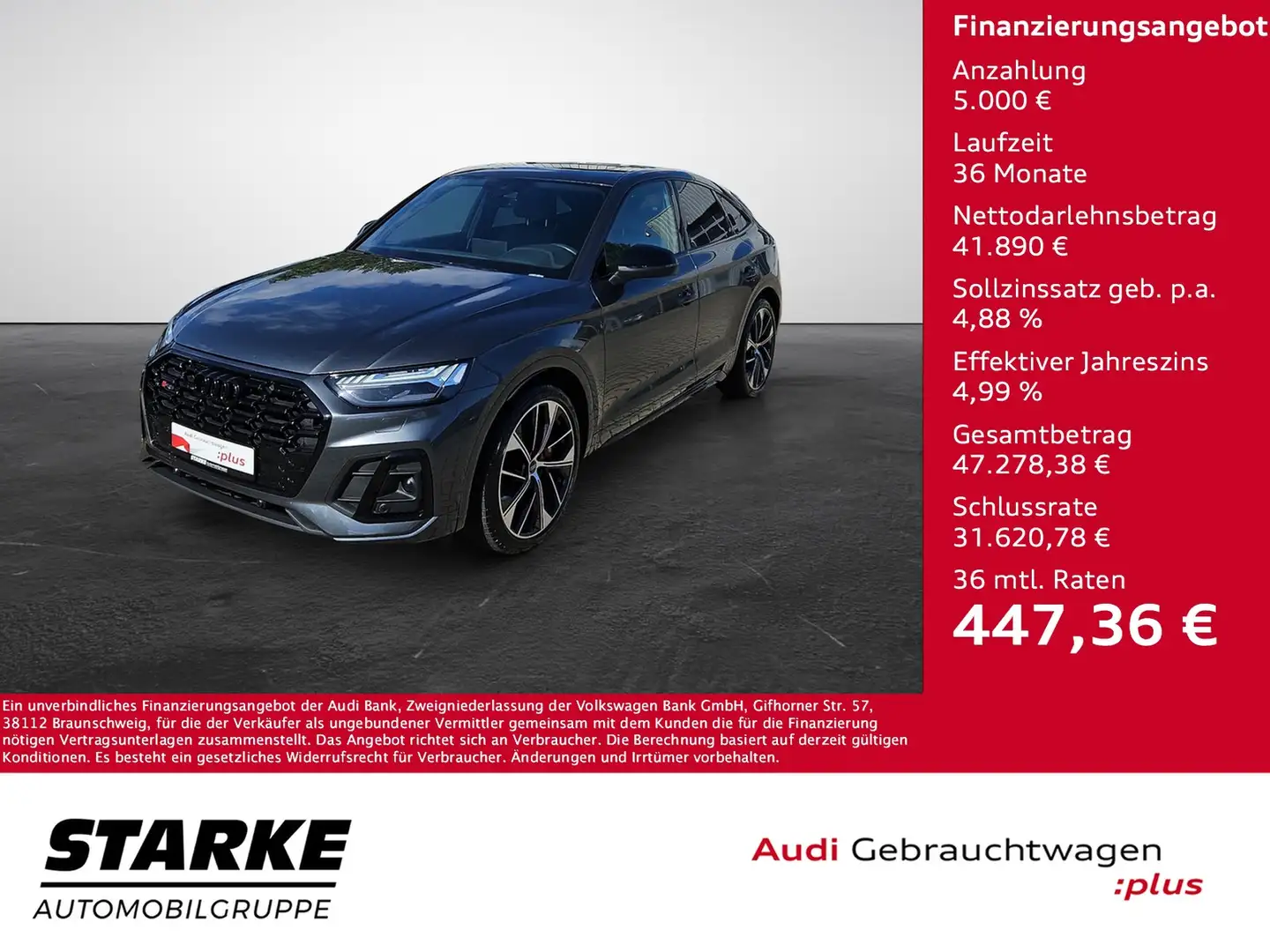 Audi SQ5 Sportback TDI tiptronic quattro NaviPlus Matrix... Grau - 1