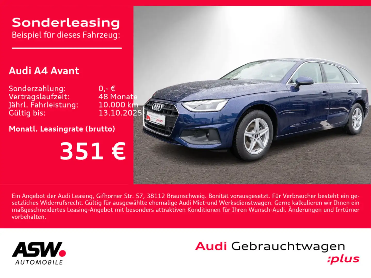 Audi A4 35TDI Stronic Navi LED StandHz PDC SHZ Blau - 1