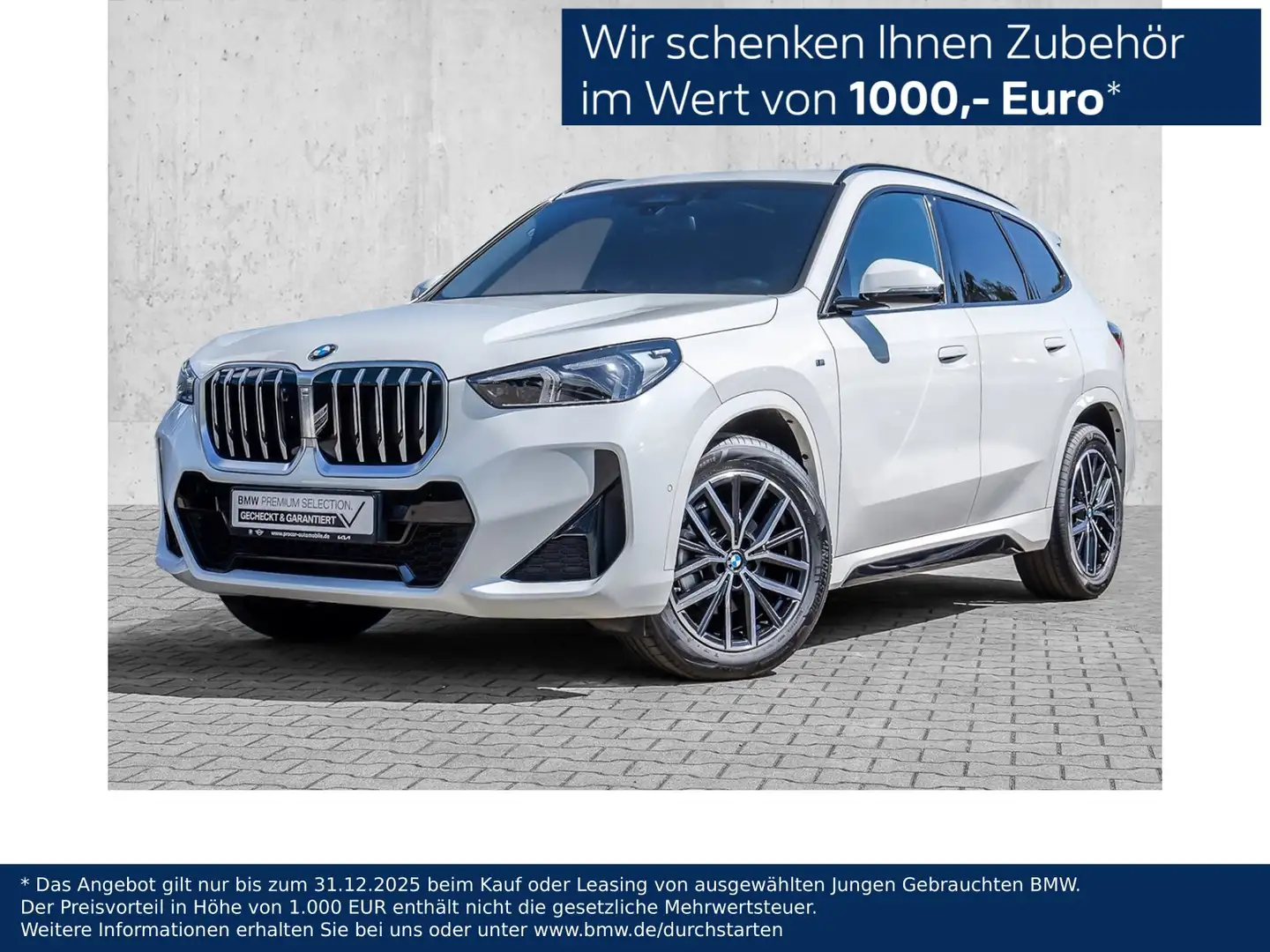 BMW X1 sDrive18i M Sport PANO AHK RFK NAVI LED DAB Blanc - 1