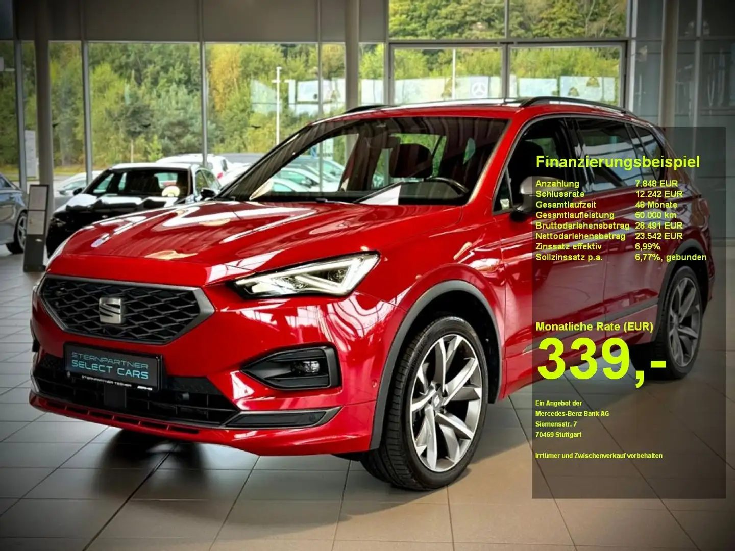 SEAT Tarraco FR PANO+AHK+Kamera+Leder+Memory+ACC+DAB Rot - 1