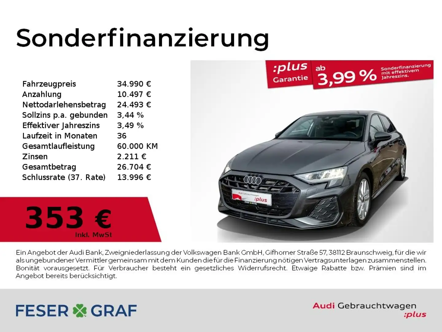 Audi A3 35 TFSI S-line Stronic,LED,Navi+,SONOS,HuD Grau - 1