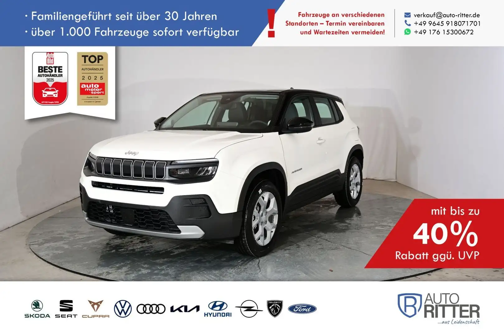 Jeep Avenger Altitude LED|Carplay|Klima|PDC|SHZ Weiß - 1