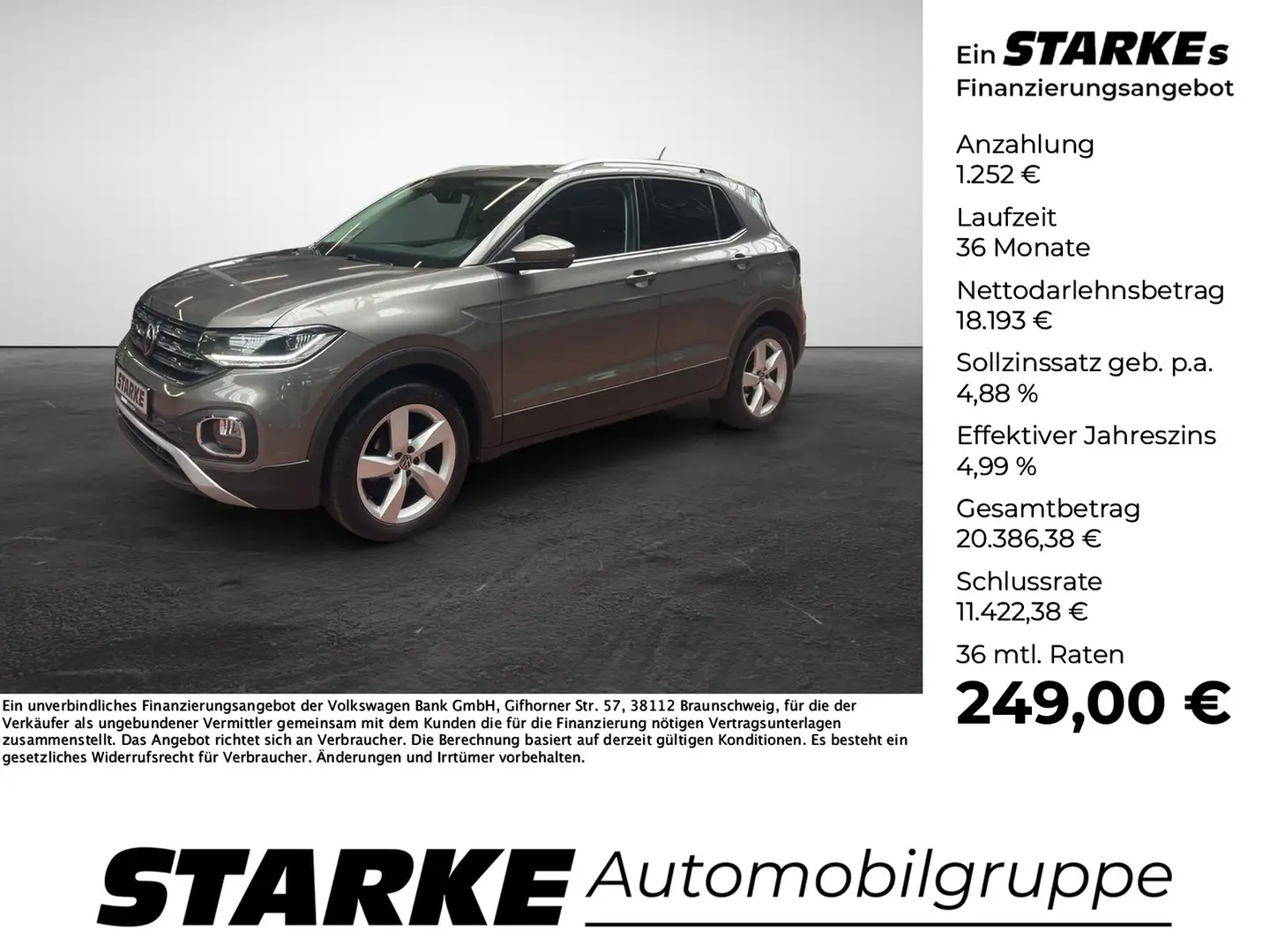 Volkswagen T-Cross 1.0 TSI DSG Style Gris - 1