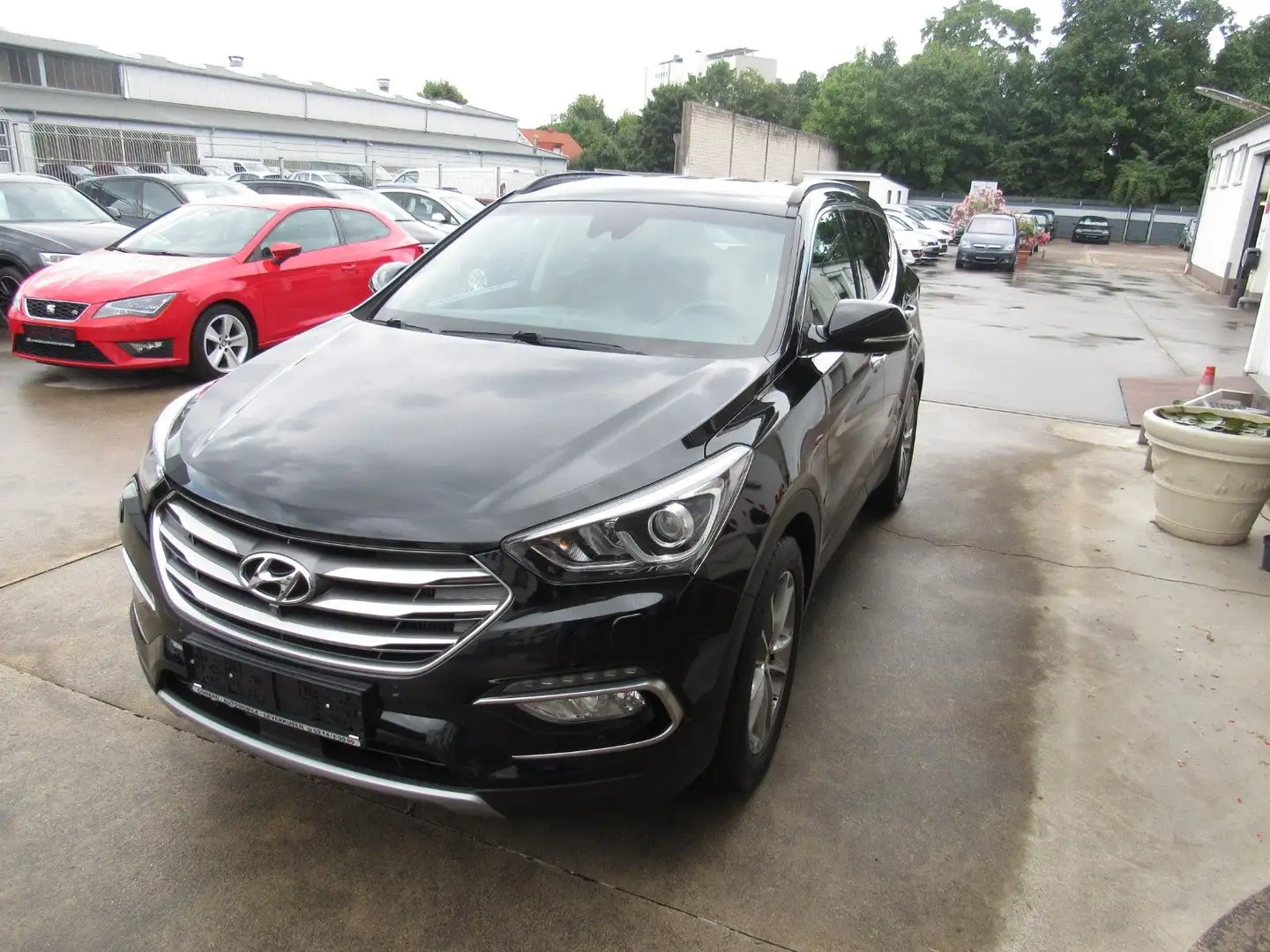 Hyundai SANTA FE Premium 4WD,AUTOMATIK,LEDER,AHK. Noir - 1