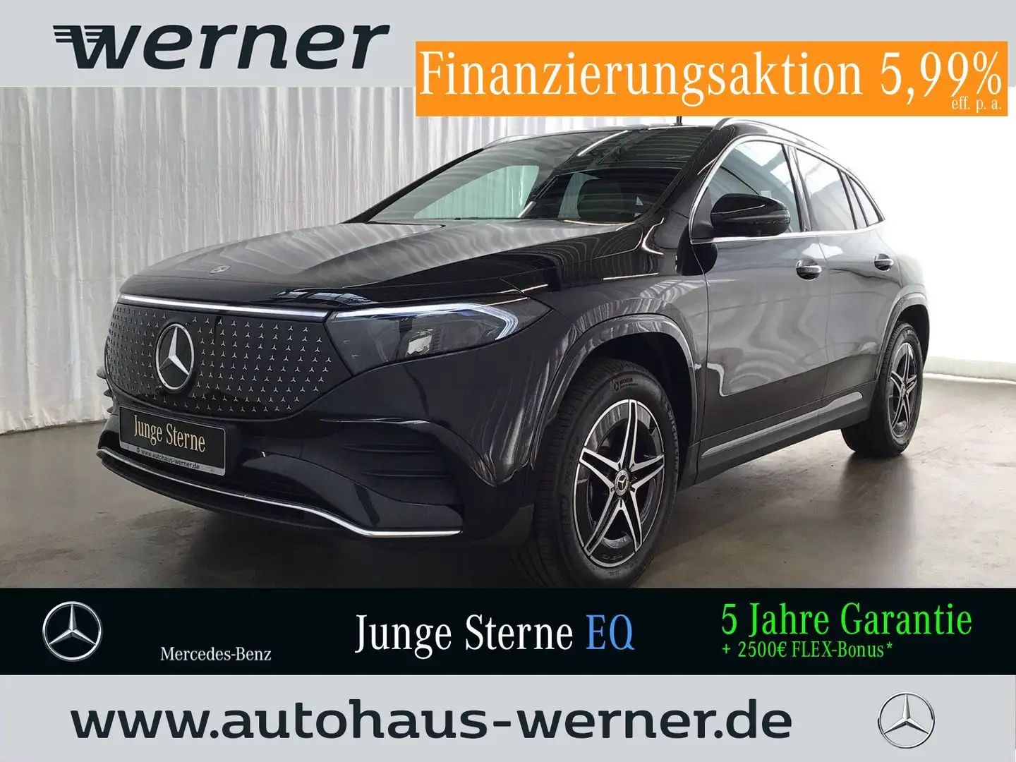 Mercedes-Benz EQA 300 4M AMG-ADV "new Model" PANO AHK FAP MEMO Zwart - 1