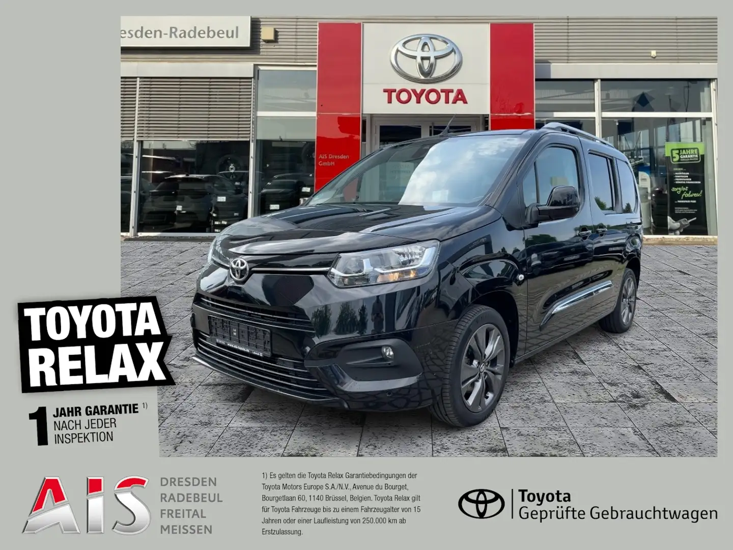 Toyota Proace City Verso 1.5 D-4D L1 Executive Standheiz Fekete - 1
