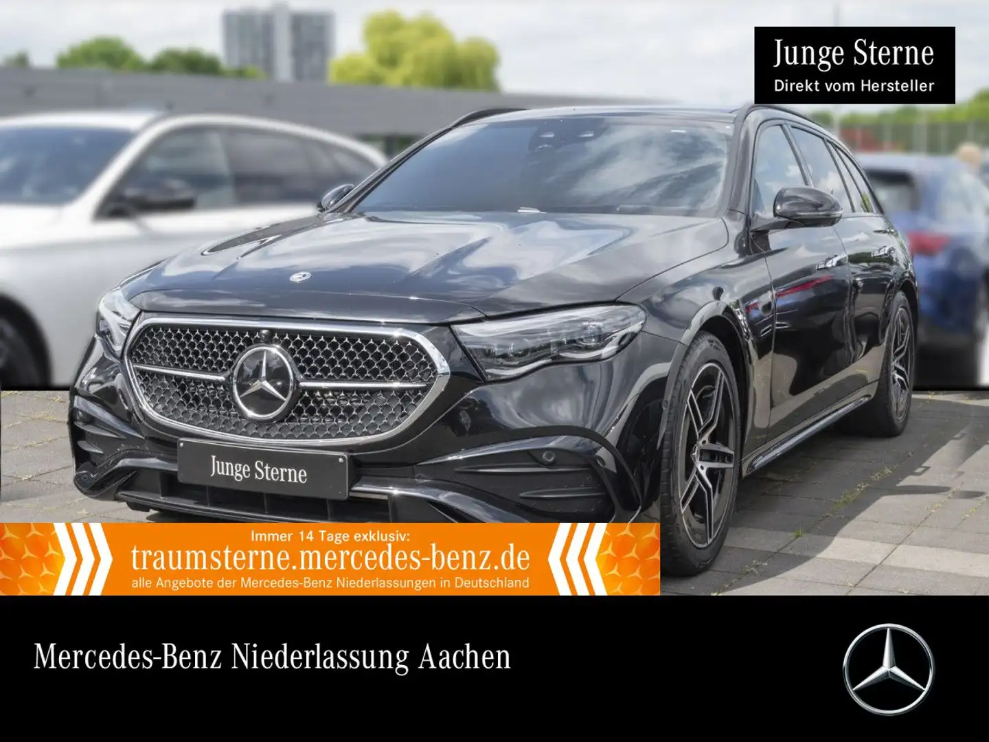 Mercedes-Benz E 300 de T 4M AMG Fahrass Pano Burmester Distr. 9G Schwarz - 1