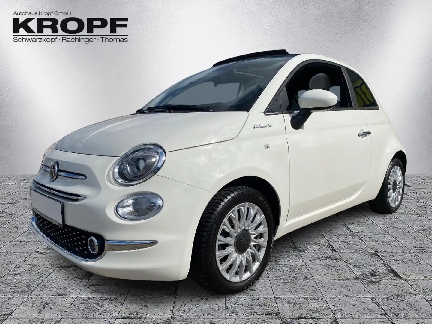 Fiat 500C 500 Cabrio 1.0 Dolce Vita DolceVita +Pano LM PDC Blanc - 2