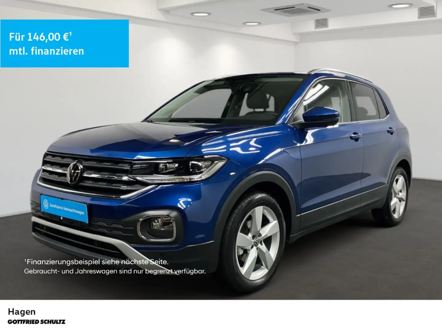 Volkswagen T-Cross 1.0 TSI LED NAV ACC SHZ DAB Style Blau - 1