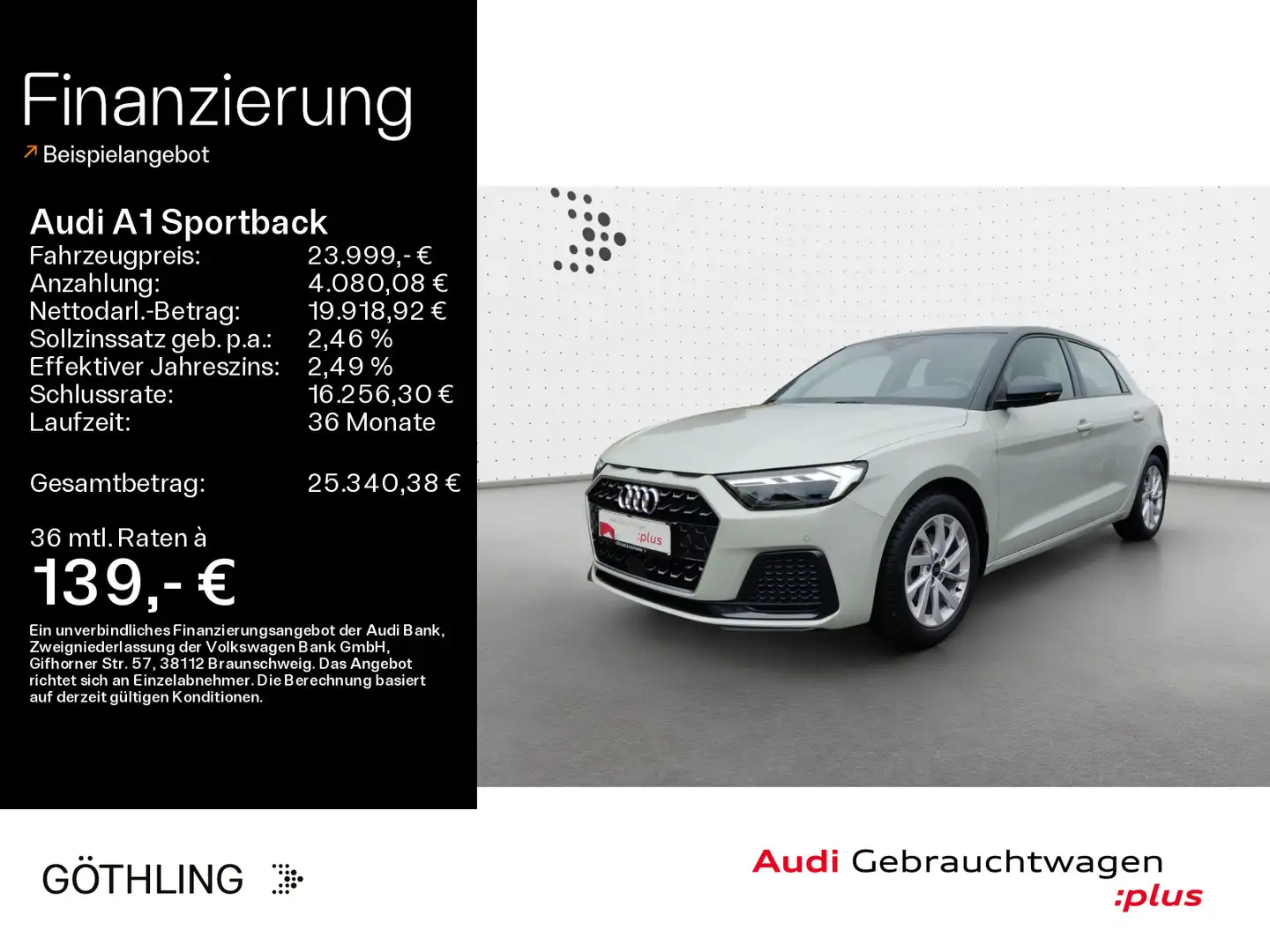 Audi A1 30 TFSI Advanced S tro*LED*Virtual* Argent - 1