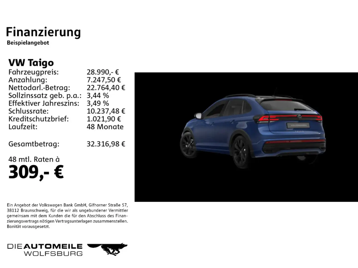 Volkswagen Taigo 1.5 TSI OPF DSG R-Line "Black Style" Blau - 2