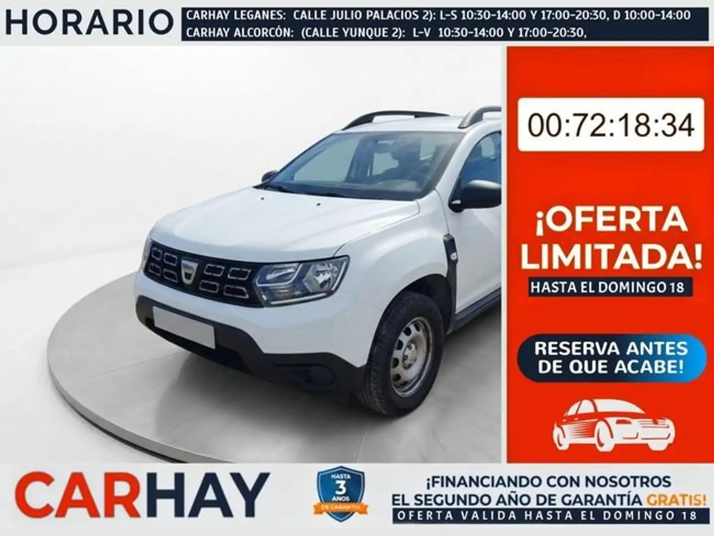 Dacia Duster TCE 74KW (100CV) ECO-G 4X2 Blanco - 1