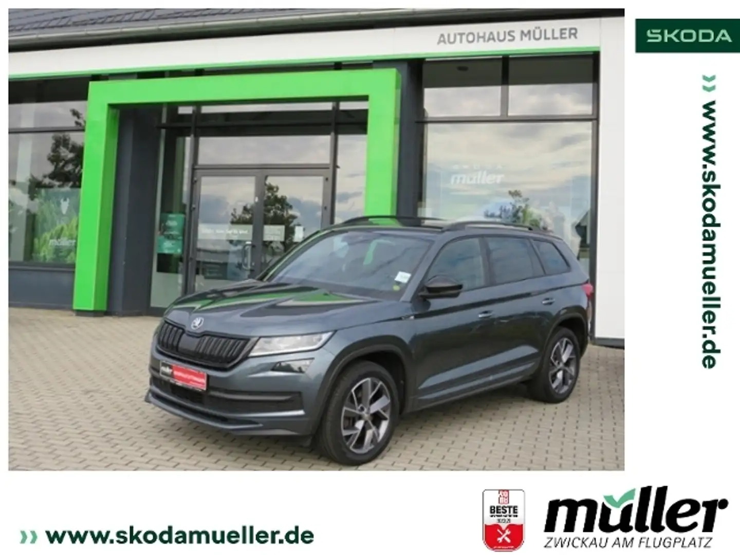 Skoda Kodiaq Sportline 4x4 2.0TSI 140kW StHZ beh. LR Gris - 1