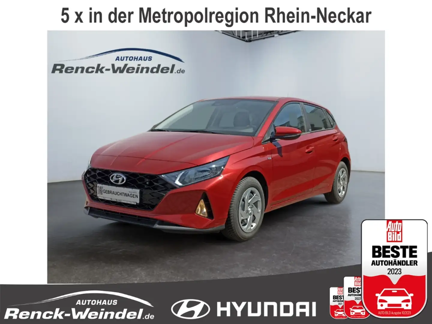 Hyundai i20 Select 1.0 T-Gdi Funktions Fahrerprofil Musikstrea Rot - 1