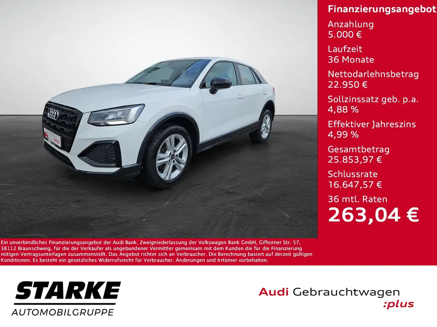 Audi Q2 35 TDI S tronic quattro advanced NaviPlus LED L... Weiß - 1