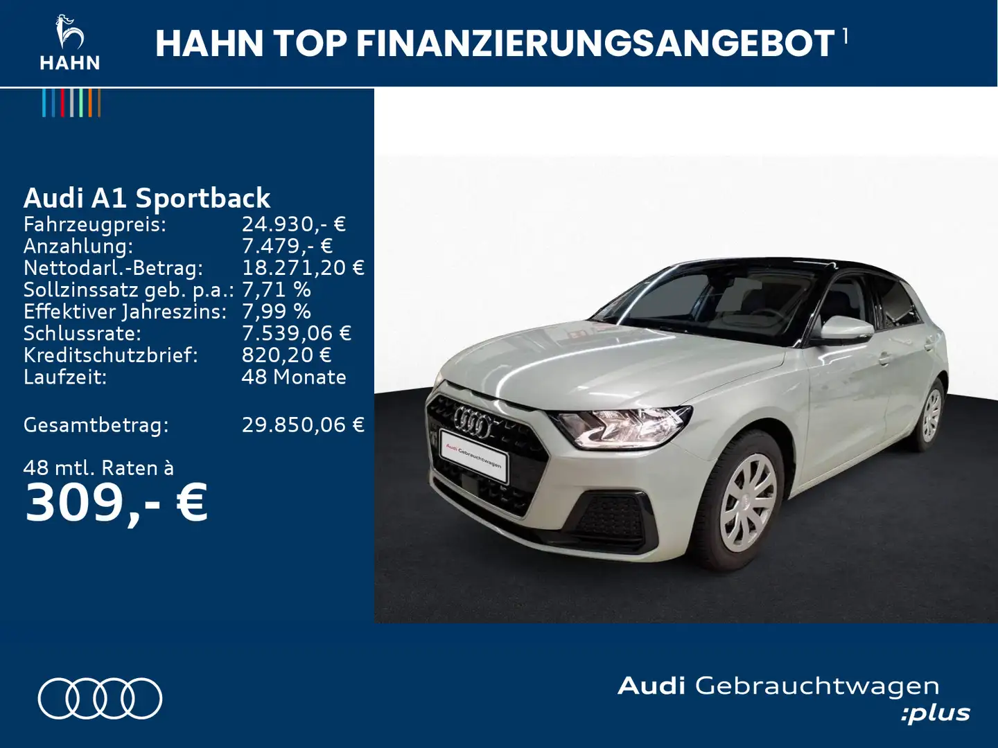 Audi A1 30 TFSI advanced Carplay Virtual Si Silber - 2