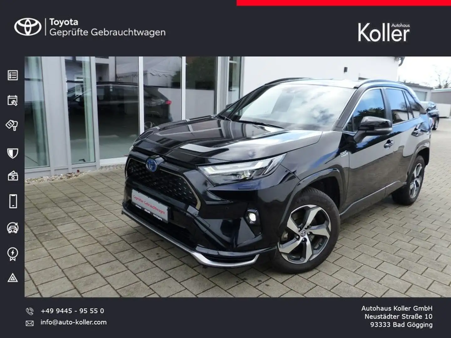 Toyota RAV 4 4 2.5 Plug-in Hybrid 4x4 TechPaket Navi AHK Schwarz - 1