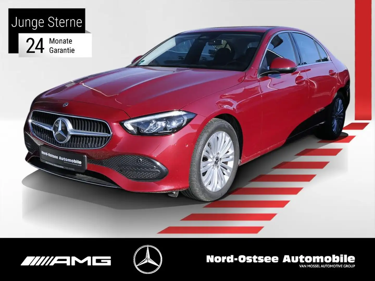 Mercedes-Benz C 220 d Avantgarde ADV. LED Kamera Spurassistent Rot - 1