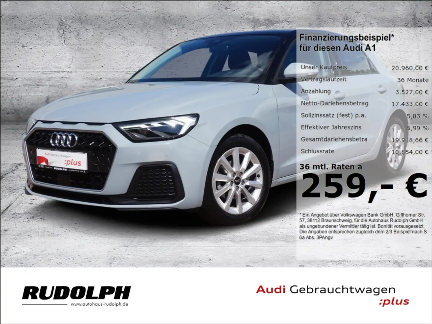 Audi A1 Sportback 25 TFSI S-tronic advanced LED PDCv+h Gris - 1