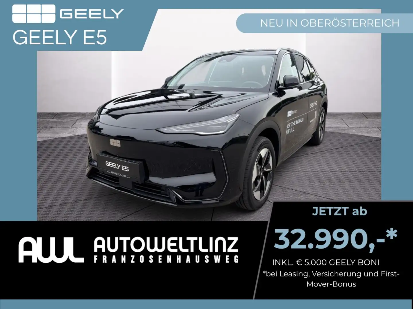 Geely E5 PRO ACC+LED+Navi+SHZ+Standh.+360+Kam.+KlimaA Schwarz - 1