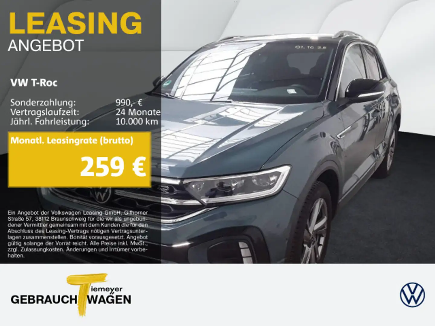 Volkswagen T-Roc 1.5 TSI DSG R-LINE AHK KAMERA NAVI PRIVACY Blu/Azzurro - 1