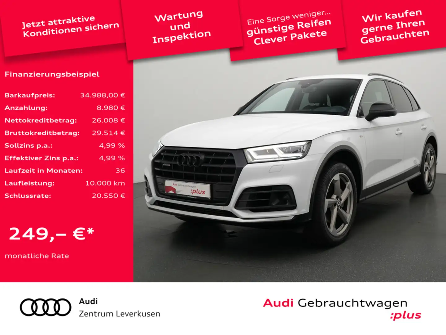 Audi Q5 S line quattro VIRT LED SHZ PDC LEDER ACC HUD Schwarz - 1