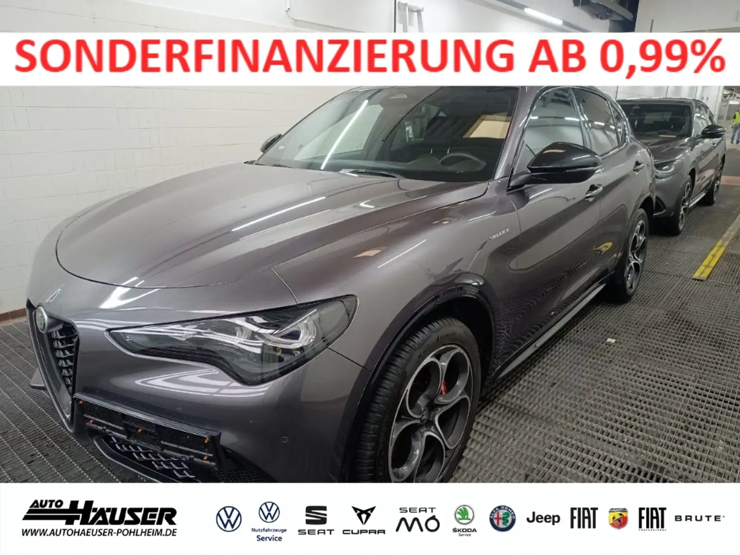 Alfa Romeo Stelvio Veloce 2.2 Diesel AT8 Q4 EL. HECKKL. HARMAN-KARDON Grau - 1